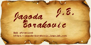 Jagoda Boraković vizit kartica